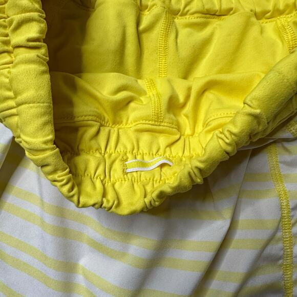 LULULEMON Yellow White Track Attack Lined Skirt Running Skort Women's XS Run - Picture 3 of 8